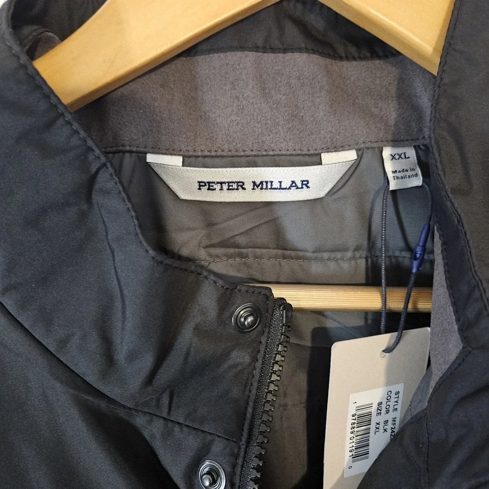 Peter Millar Norfolk Bomber Jacket / MF24Z03 / Color Black /‎ Size XXL